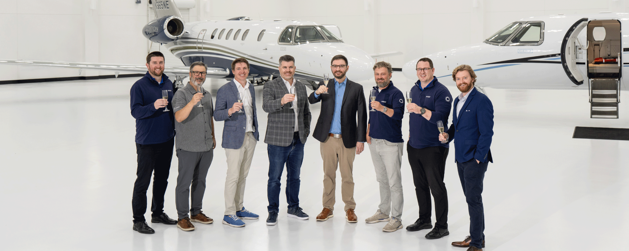 Jet OUT Leadership in front of a Cessna Citation CJ4 Gen2