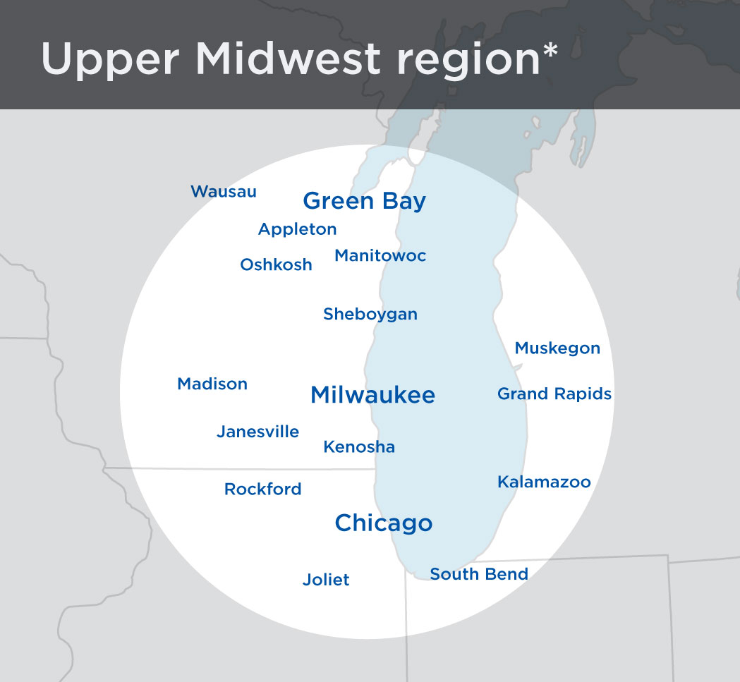 Upper Midwest Region Jet OUT Midwest Region R2 